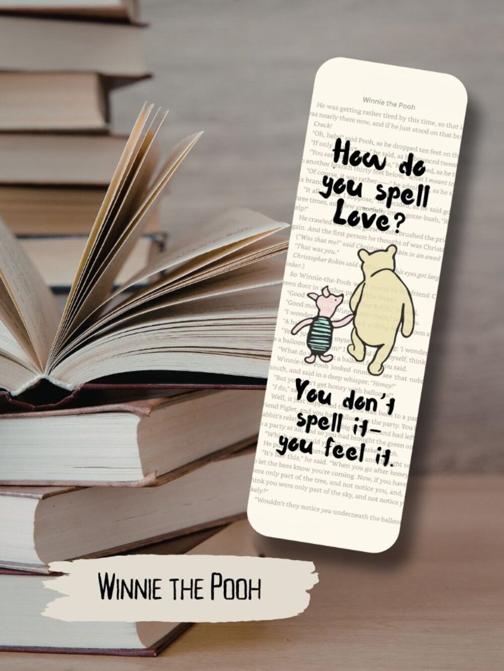 Winnie the Pooh  Bookish Book Page Bookmark